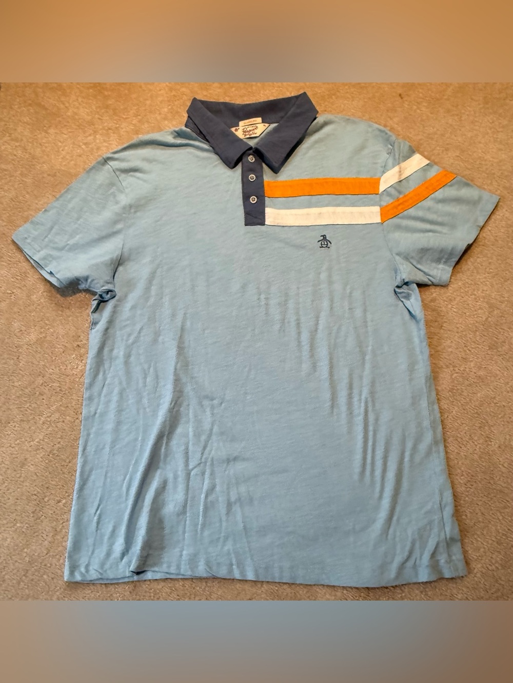 ORIGINAL PENGUIN Light Blue Polo Shirt XL